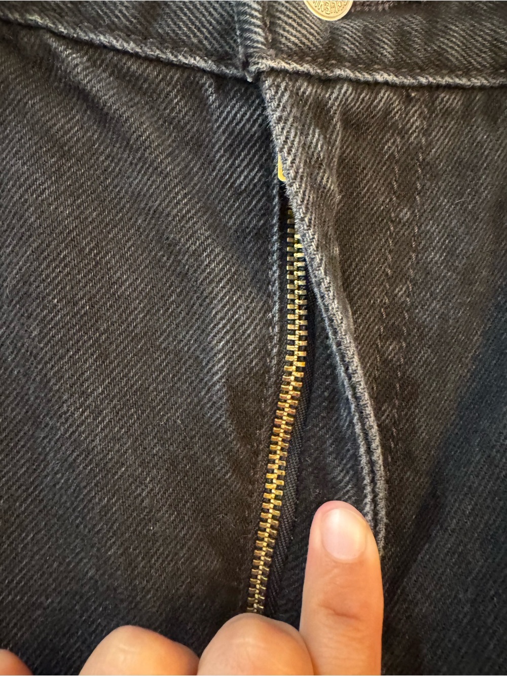 Levi's High-Rise Wide Leg Jeans - Charcoal Black - Picture 6 of 10